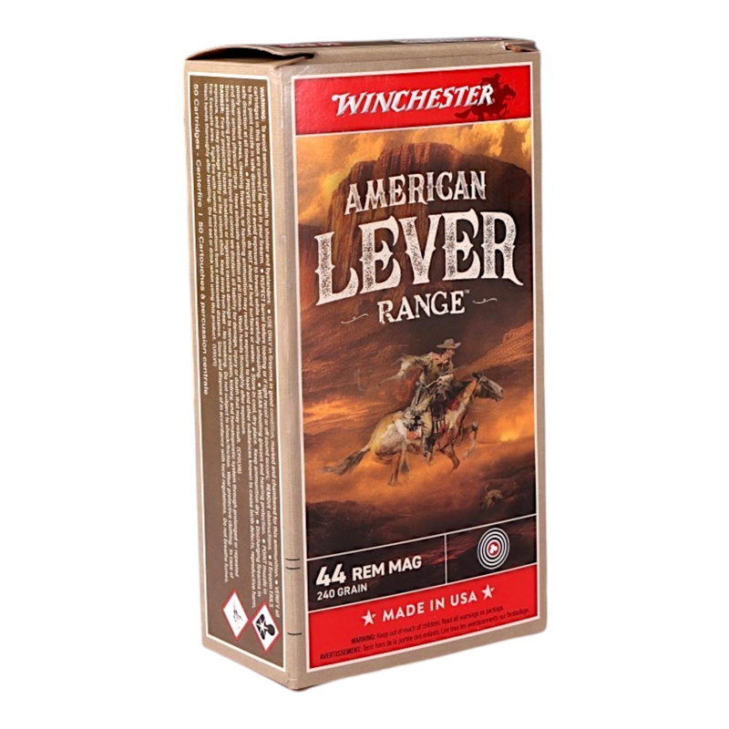 Winchester American Lever 44 Magnum Ammo 240 Grain Jacketed Soft Point Ammo - W44MAL Box Of 50 W44MAL Box Of 50 Ammo
