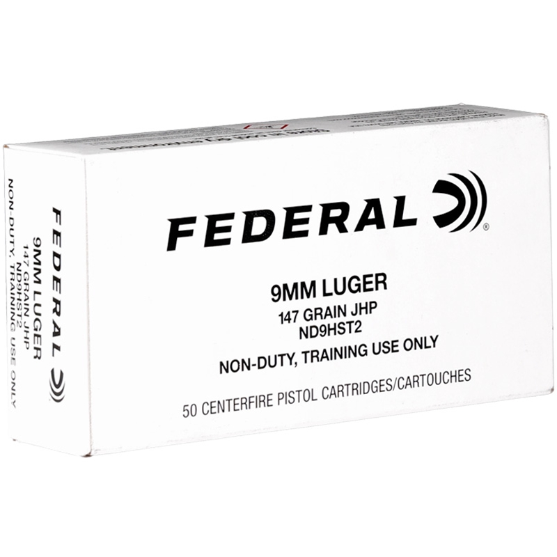 Federal 9mm Ammo 147 Grain Jacketed Hollow Point Ammo - ND9HST2 Box Of 50 ND9HST2 Box Of 50 Ammo
