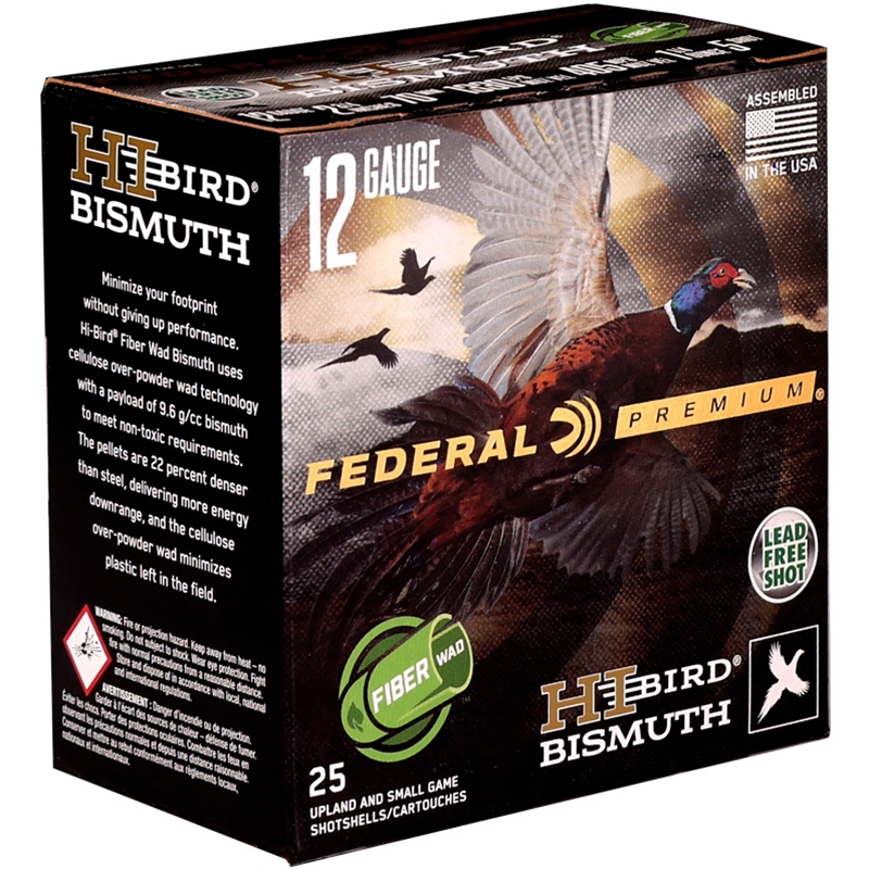 Federal Hi-Bird 12 Gauge Ammo 2 3/4 1 1/4 Oz #5 Bismuth Shot (Lead Free) Ammo - HVFB12HW 5 Box Of 25 HVFB12HW 5 Box Of 25 Ammo