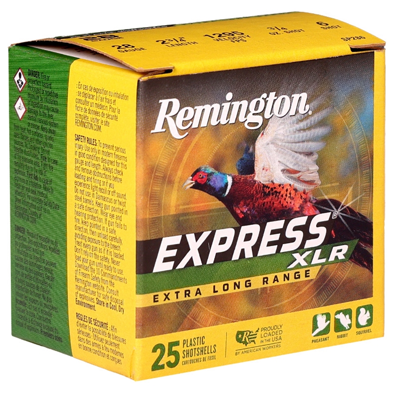 Remington Express XLR 28 Gauge Ammo 2 3/4 3/4 Oz #6 Lead Shot Ammo - 28047 Box Of 25 28047 Box Of 25 Ammo