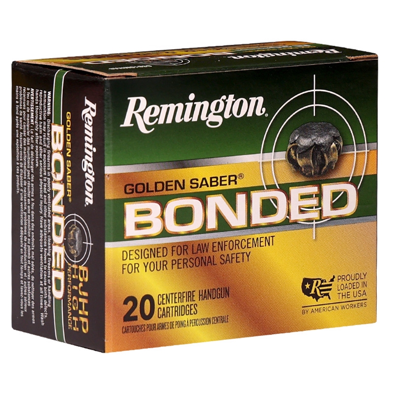Remington Golden Saber Bonded 10mm Auto Ammo 180 Grain Jacketed Hollow Point Ammo - 21368 Box Of 20 21368 Box Of 20 Ammo