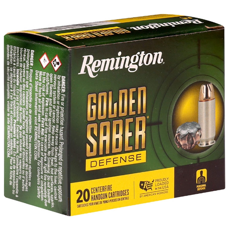 Remington Golden Saber Defense 45 ACP 230 Grain Jacketed Hollow Point Ammo - 27612 Box Of 20 27612 Box Of 20 Ammo