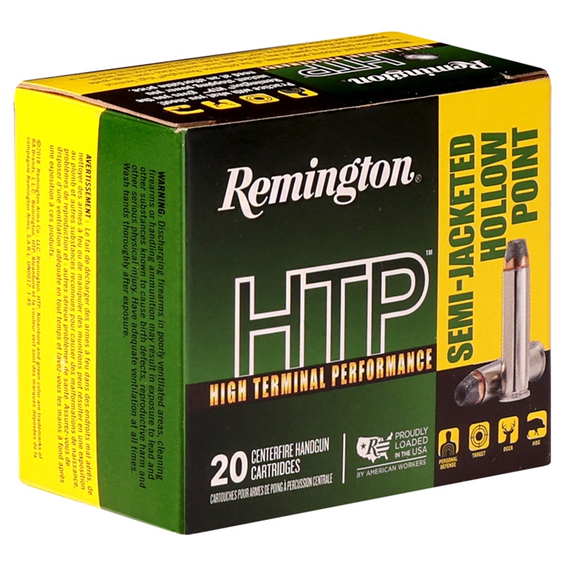 Remington HTP 357 Magnum Ammo 180 Grain Semi-Jacketed Hollow Point Ammo - 22239 Box Of 20 22239 Box Of 20 Ammo
