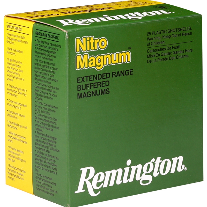 Remington Nitro Mag 12 Gauge Ammo 3 1 7/8 Oz #2 Lead Shot Ammo - 26682 Box Of 25 26682 Box Of 25 Ammo