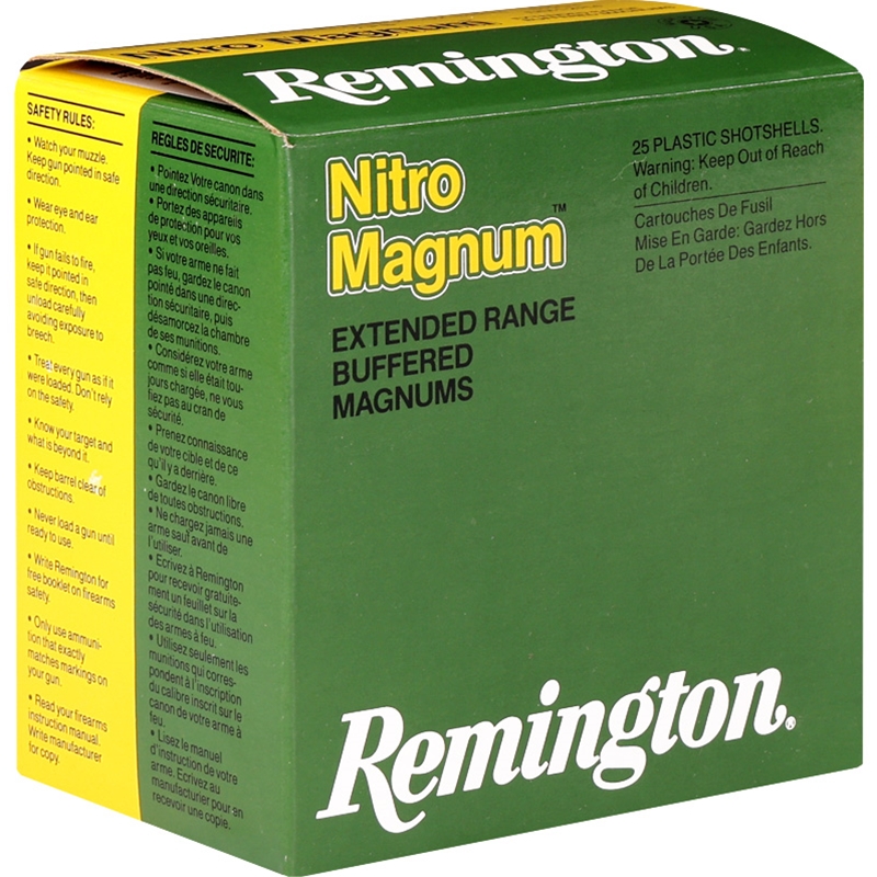 Remington Nitro Magnum 12 Gauge Ammo 3 1 7/8 Oz #4 Lead Shot Ammo - 26684 Box Of 25 26684 Box Of 25 Ammo