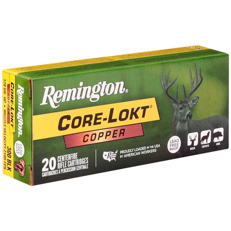 Remington Core-Lokt Copper 300 Blackout Ammo 120 Grain Hollow Point Ammo - R27857 Box Of 20 R27857 Box Of 20 Ammo