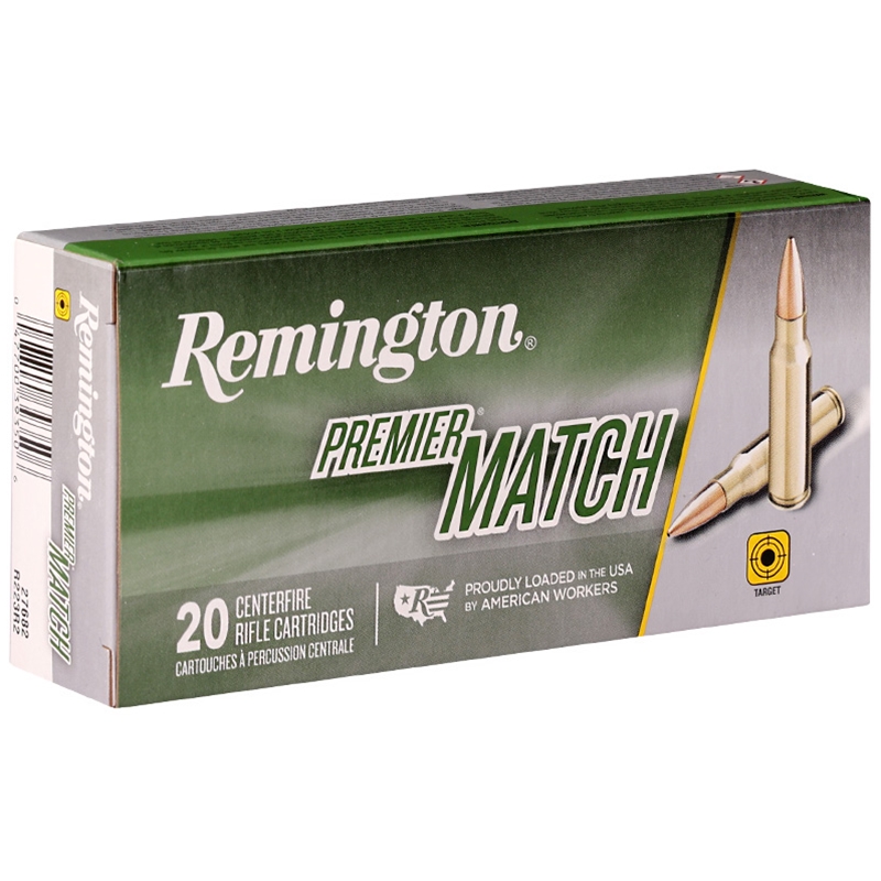 Remington Premier Match 223 Ammo 52 Grain Boat Tail Hollow Point Ammo - 27682 Box Of 20 27682 Box Of 20 Ammo