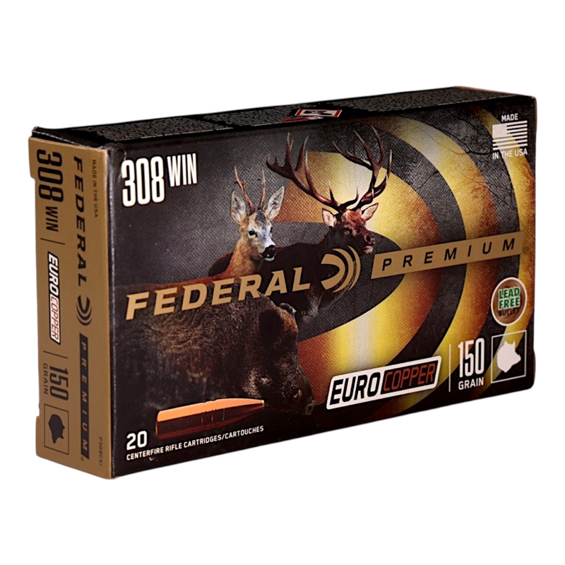 Federal Premium 308 Winchester Ammo 150 Grain Polymer Tip (Lead-Free) Ammo - P308CXI Box Of 20 P308CXI Box Of 20 Ammo