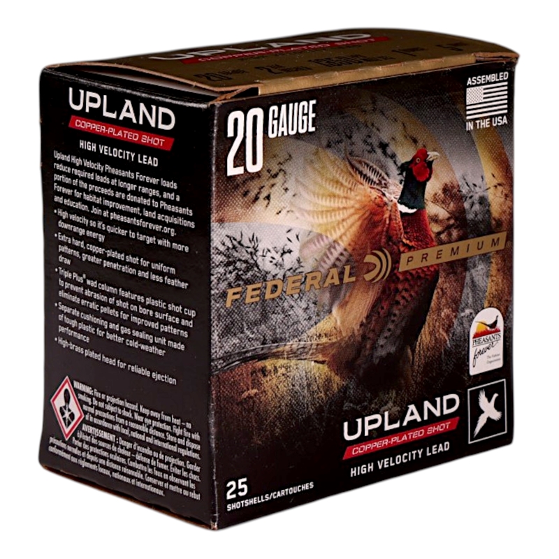 Federal Premium Upland 20 Gauge Ammo 2 3/4 1 Oz #5 Copper-Plated Lead Shot Ammo - PF204 5 Box Of 25 PF204 5 Box Of 25 Ammo