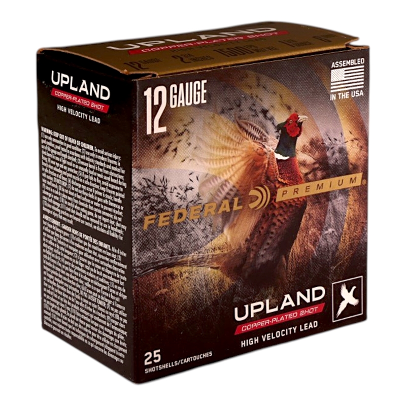 Federal Premium Upland High Velocity 12 Gauge Ammo 2 3/4 1 3/8 Oz #6 Copper-Plated Lead Shot Ammo - P138 6 Box Of 25 P138 6 Box Of 25 Ammo