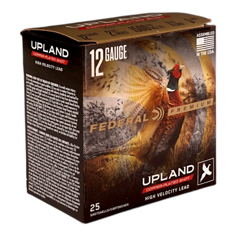 Federal Premium Upland 12 Gauge Ammo 2 3/4 1 3/8 Oz #5 Copper-Plated Lead Shot Ammo - P138 5 Box Of 25 P138 5 Box Of 25 Ammo