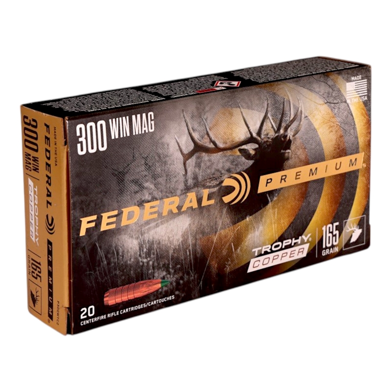 Federal Premium 300 Winchester Magnum Ammo 165 Grain Trophy Bonded Tip Ammo - P300WTC2 Box Of 20 P300WTC2 Box Of 20 Ammo