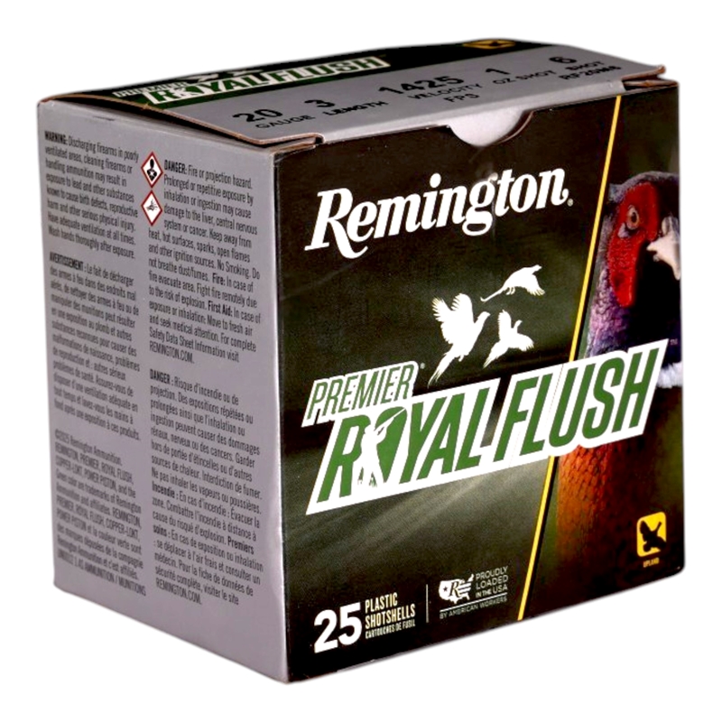 Remington Premier Royal Flush 20 Gauge Ammo 3 1 Oz #6 Lead Shot Ammo - R20561 Box Of 25 R20561 Box Of 25 Ammo