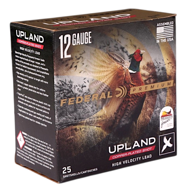 Federal Upland 12 Gauge Ammo 2 3/4 1 1/4 Oz #6 Copper-Plated Shot Ammo - PF154 6 Box Of 25 PF154 6 Box Of 25 Ammo