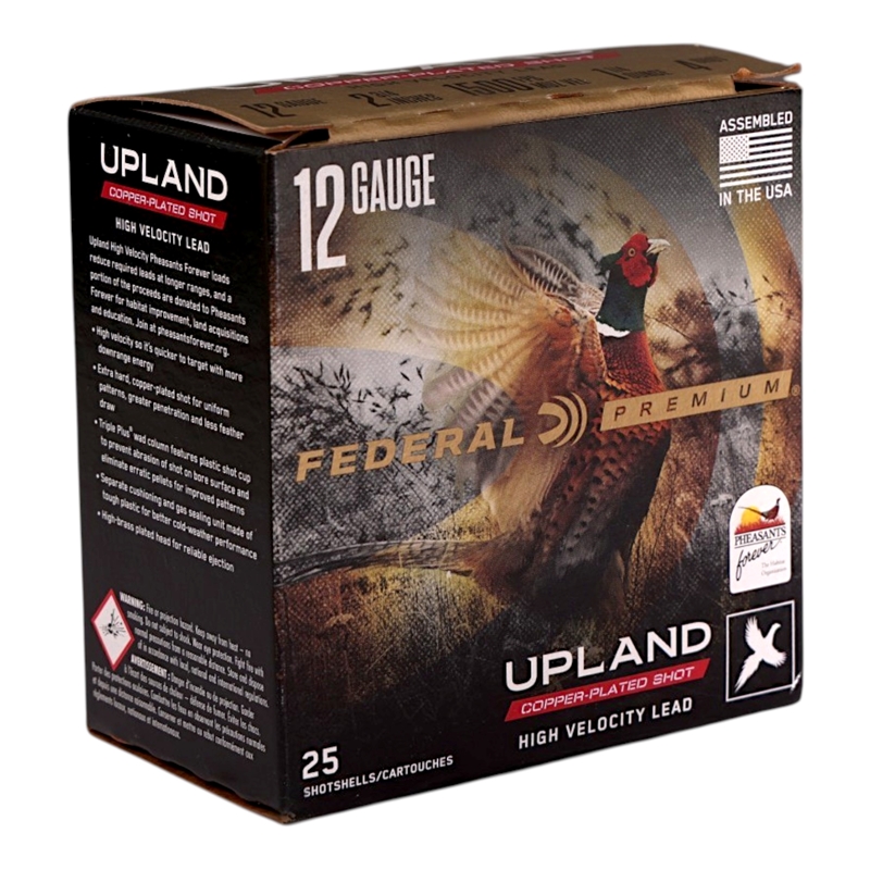 Federal Upland 12 Gauge Ammo 2 3/4 1 1/4 Oz #4 Copper Plated Lead Shot Ammo - PF154 4 Box Of 25 PF154 4 Box Of 25 Ammo