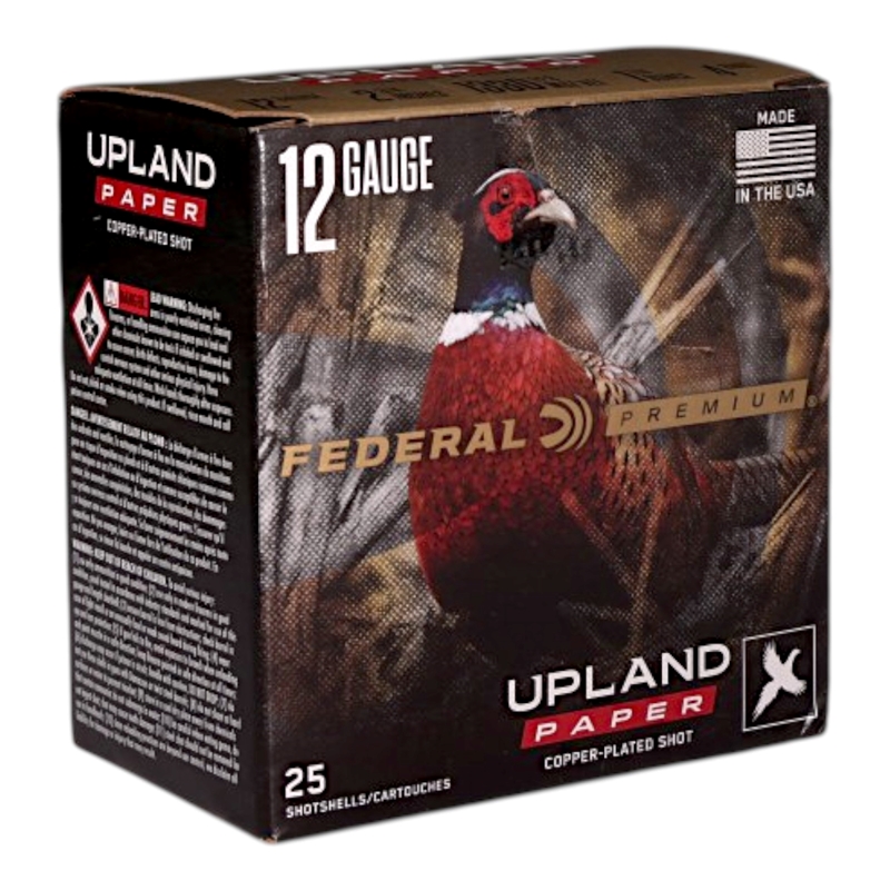 Federal Upland Paper 12 Gauge Ammo 2 3/4 1 1/4 Oz #4 Copper-Plated Shot Ammo - PUP154 4 Box Of 25 PUP154 4 Box Of 25 Ammo
