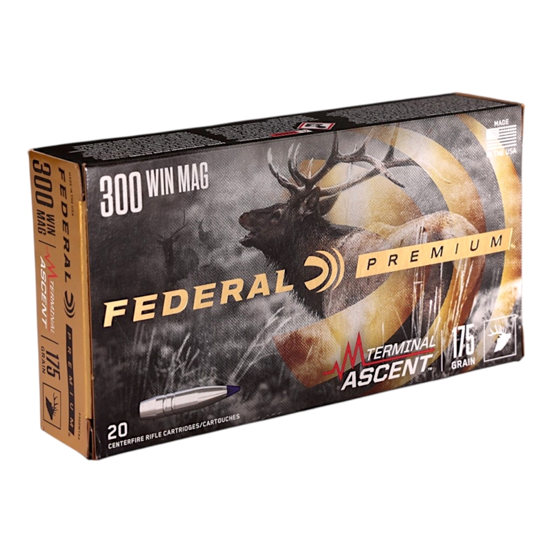 Federal Premium Terminal Ascent 300 Winchester Magnum Ammo 175 Grain Terminal Ascent Ammo - P300WTA2 Box Of 20 P300WTA2 Box Of 20 Ammo