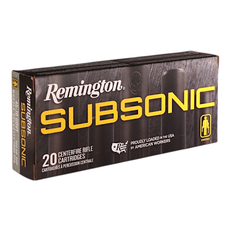 Remington Subsonic 45-70 Government Ammo 300 Grain Bonded Hollow Point Ammo - 27747 Box Of 20 27747 Box Of 20 Ammo