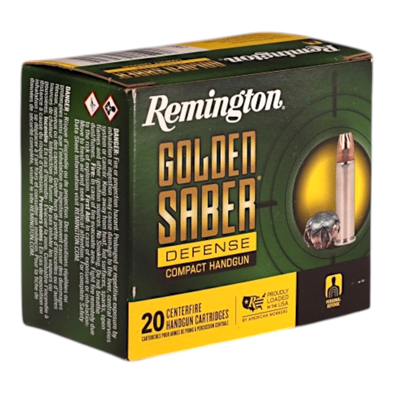 Remington Golden Saber Defense 38 Special P Ammo 125 Grain Brass Jacketed Hollow Point Ammo - 27617 Box Of 20 27617 Box Of 20 Ammo