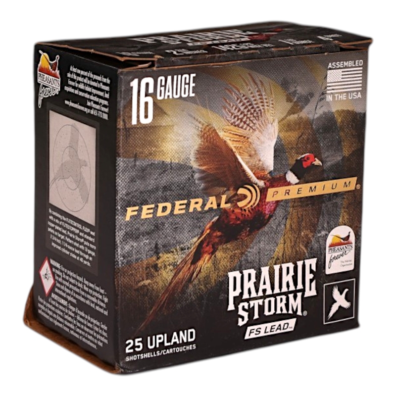 Federal Prairie Storm 16 Gauge Ammo 2 3/4 1 1/8 Oz #4 FS Lead Shot Ammo - PFX164FS 4 Box Of 25 PFX164FS 4 Box Of 25 Ammo