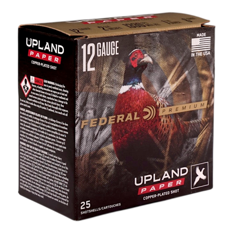 Federal Upland Paper 12 Gauge Ammo 2 3/4 1 1/4 Oz #6 Lead Shot 281 Pellets Ammo - PUP154 6 Box Of 25 PUP154 6 Box Of 25 Ammo