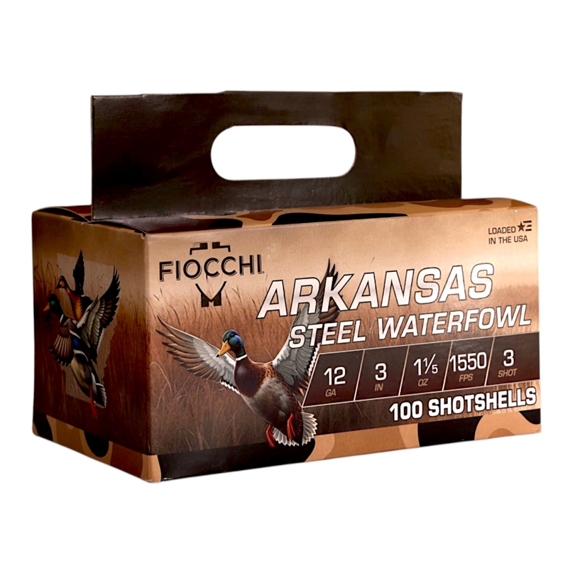 Fiocchi Arkansas Steel Waterfowl 12 Gauge Ammo 3 1 1/5 Oz #3 Shot Ammo - 123ADS3 Box Of 100 123ADS3 Box Of 100 Ammo