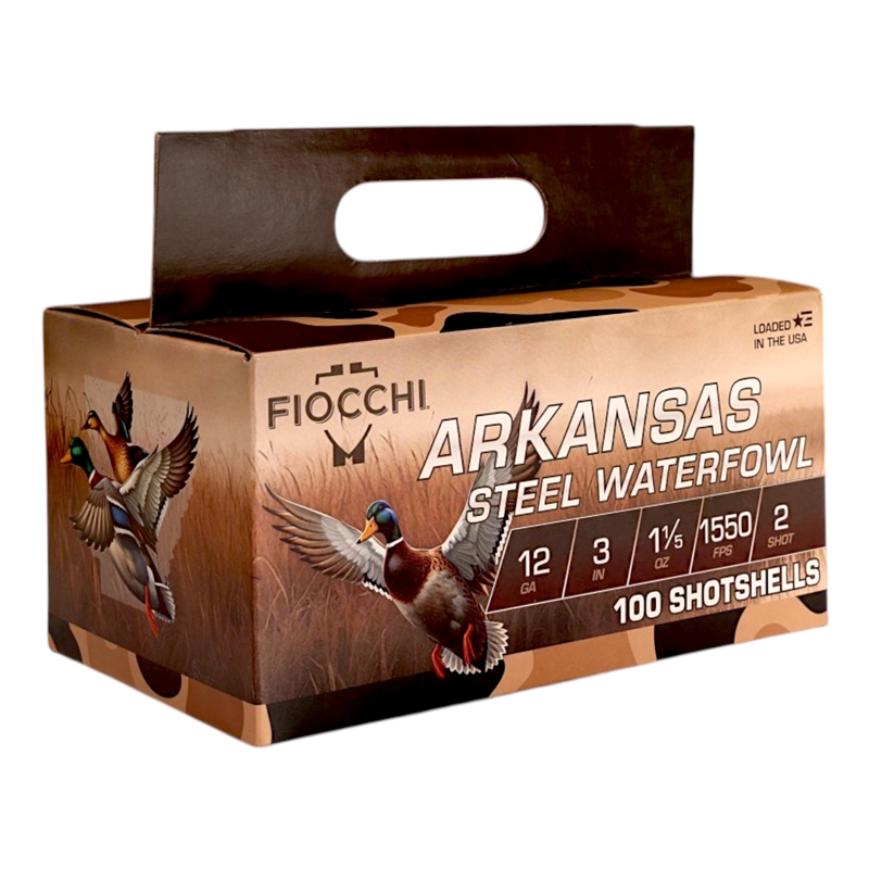 Fiocchi Arkansas Steel Waterfowl 12 Gauge Ammo 3 1 1/5 Oz #2 Shot Ammo - 123ADS2 Box Of 100 123ADS2 Box Of 100 Ammo