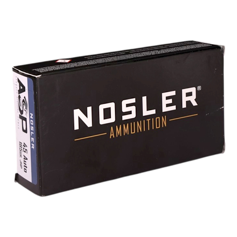 Nosler Match Grade 45 ACP Ammo 185 Grain Jacketed Hollow Point Ammo - 51271 Box Of 50 51271 Box Of 50 Ammo