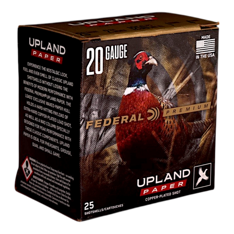 Federal Upland Paper 20 Gauge Ammo 2 3/4 1 Oz #4 Lead Shot Ammo - PUP204 4 Box Of 25 PUP204 4 Box Of 25 Ammo