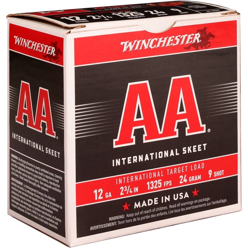 Winchester AA 12 Gauge Ammo 2 3/4 7/8 Oz #9 Lead Shot Ammo - AANL129 Case Of 250 (10 Boxes Of 25) Ammo - Free Shipping AANL129 Case Of 250 (10 Boxes Of 25) - Free Shipping Ammo