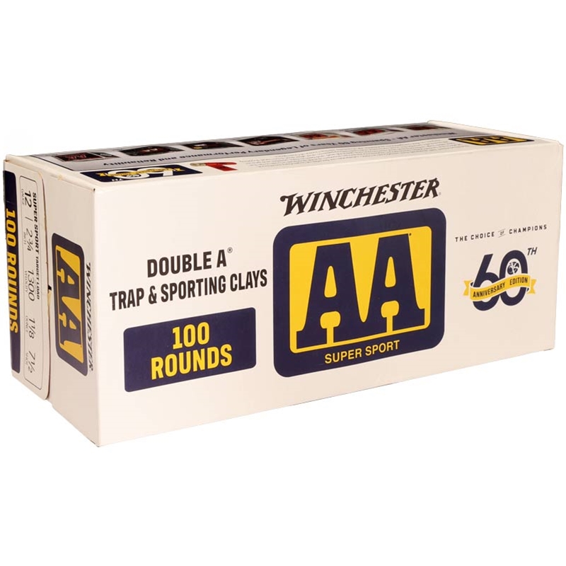 Winchester AA Super Sport 12 Gauge Ammo 2 3/4 1 1/8 Oz #7 1/2 Lead Shot Ammo - AASC127VPX Box Of 100 AASC127VPX Box Of 100 Ammo