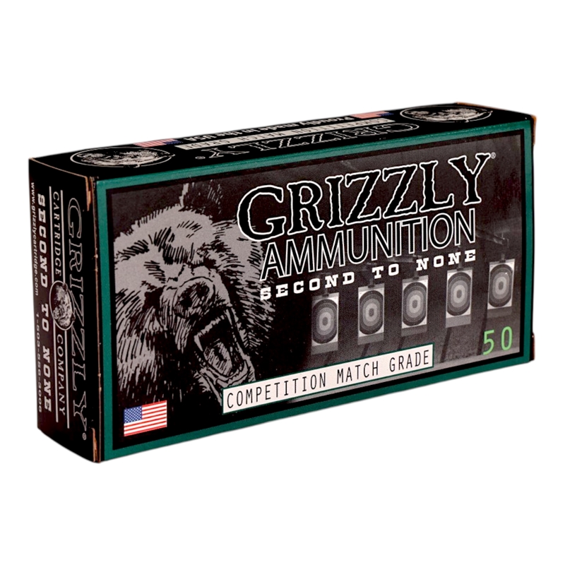 Grizzly Match Grade 9mm Ammo 124 Grain Full Metal Jacket Flat Point Ammo - GC9 PCM2 Box Of 50 GC9 PCM2 Box Of 50 Ammo