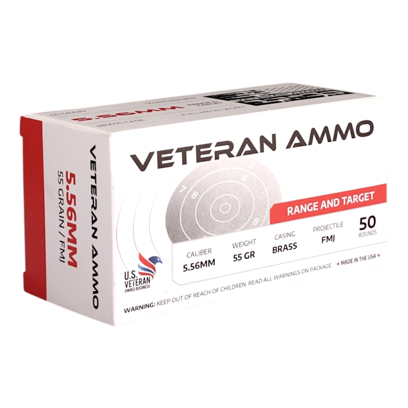 Hyperion Veteran 5.56x45mm NATO Ammo 55 Grain Full Metal Jacket Ammo - HMBX-556-55-50 Box Of 50 HMBX-556-55-50 Box Of 50 Ammo