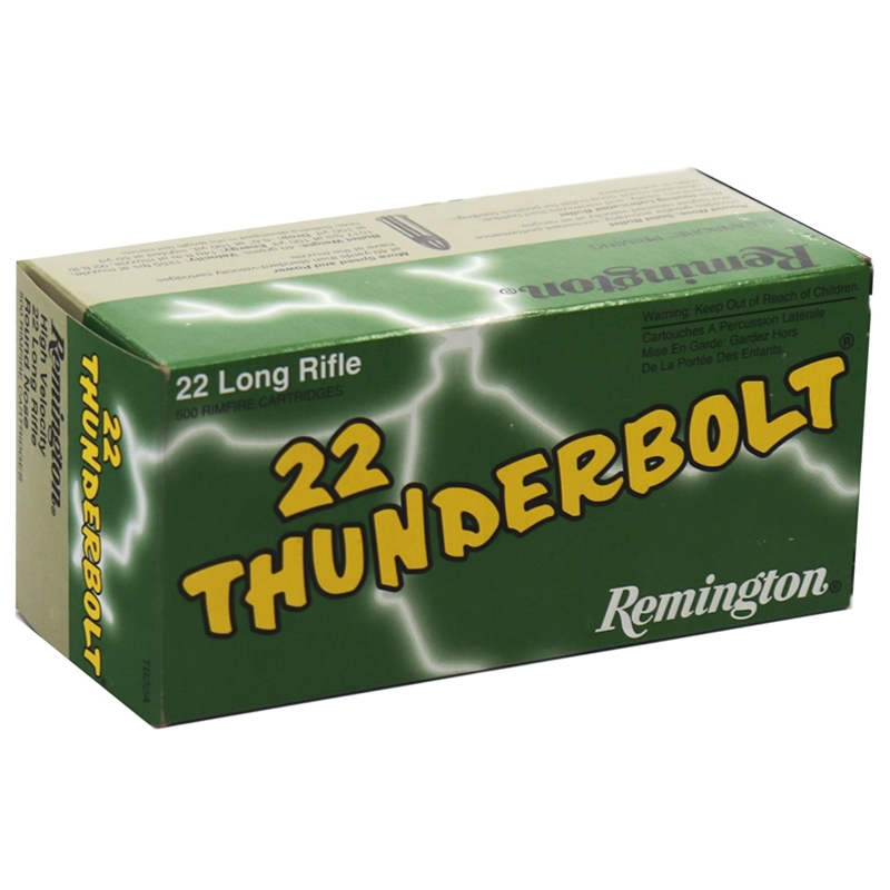ington Thunderbolt 22 Long Rifle 40 Grain Lead Round Nose Box Of 500 Ammo