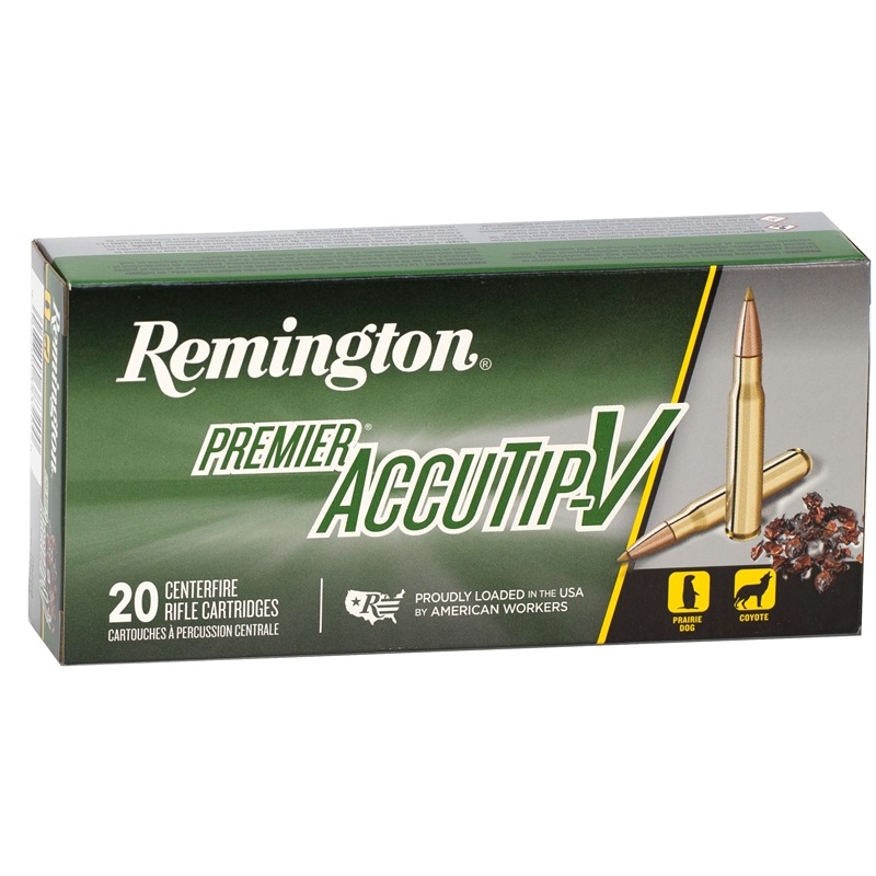 Remington Premier 204 Ruger Ammo 40 Grain AccuTip-V Boat Tail Ammo - PRA204B Box Of 20 PRA204B Box Of 20 Ammo