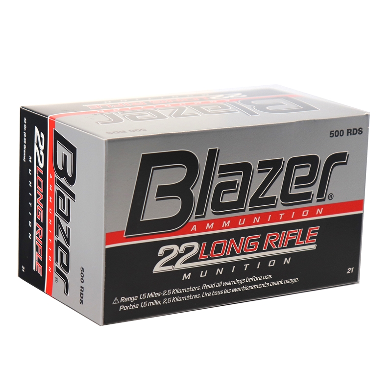  Blazer 22 Long Rifle 40 Grain Lead Round Nose Box Of 500 Ammo