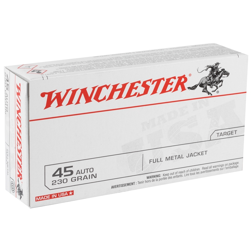 Winchester USA 45 ACP AUTO Ammo 230 Grain Full Metal Jacket Ammo - Q4170 Box Of 50 Q4170 Box Of 50 Ammo