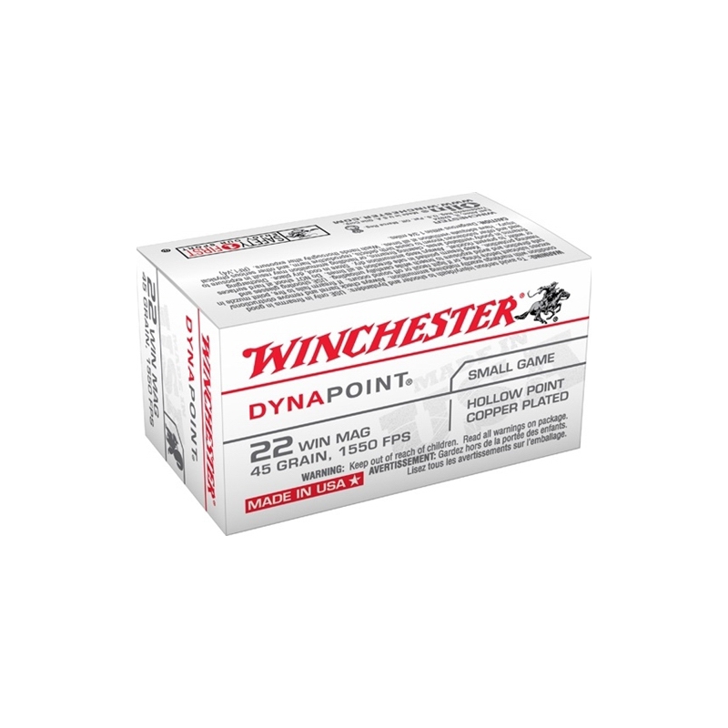 chester Dynapoint 22 WMR 45 Grain Plated Lead Hollow Point Box Of 50 Ammo