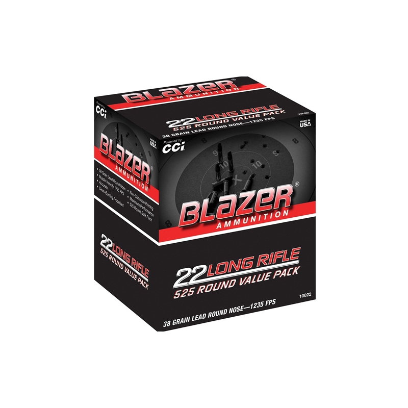  Blazer 22 Long Rifle 38 Grain LRN Value Pack 525 Rounds Box Of 525 Ammo