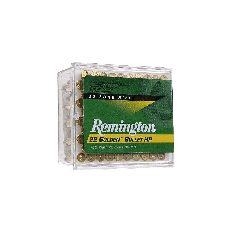 ington Golden Bullet 22 Long Rifle 36 Grain Plated Lead Hollow Point Box Of 100 Ammo