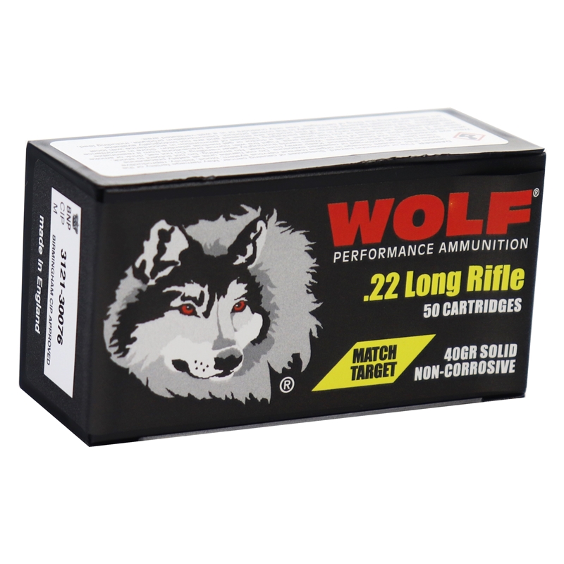 f Match Target 22 Long Rifle 40 Grain Lead Round Nose Box Of 500 Ammo