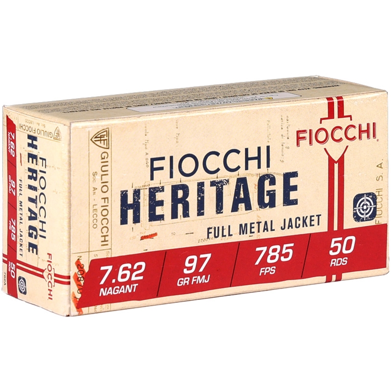 Fiocchi Shooting Dynamics 7.62mm Russian Nagant Ammo 97 Grain Full Metal Jacket 762A Box Of 50 cchi Shooting Dynamics 7.62mm Russian Nagant 97 Grain Full Metal Jacket 762A Box Of 50 Ammo