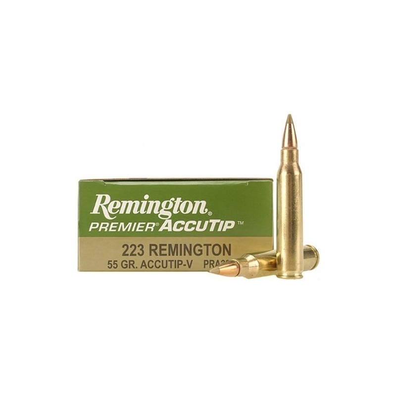 Remington Premier 223 Ammo 55 Grain AccuTip-V Ammo - PRA223RC Box Of 20 PRA223RC Box Of 20 Ammo