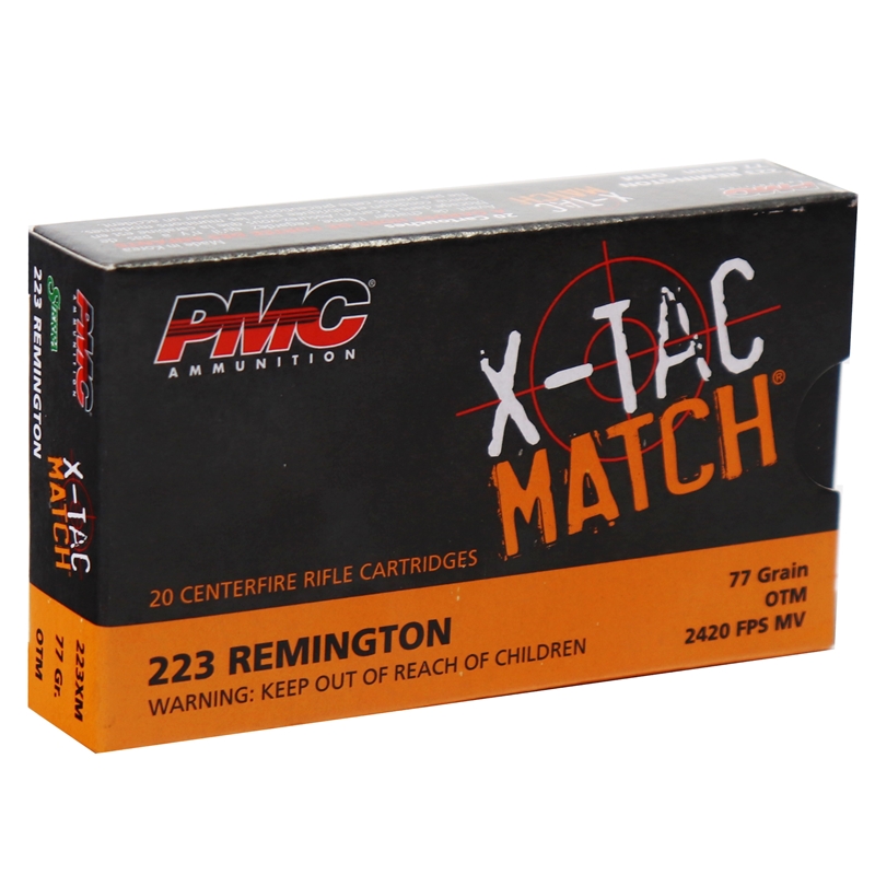  X-Tac Match 223 Remington 77 Grain Open Tip Match Box Of 20 Ammo