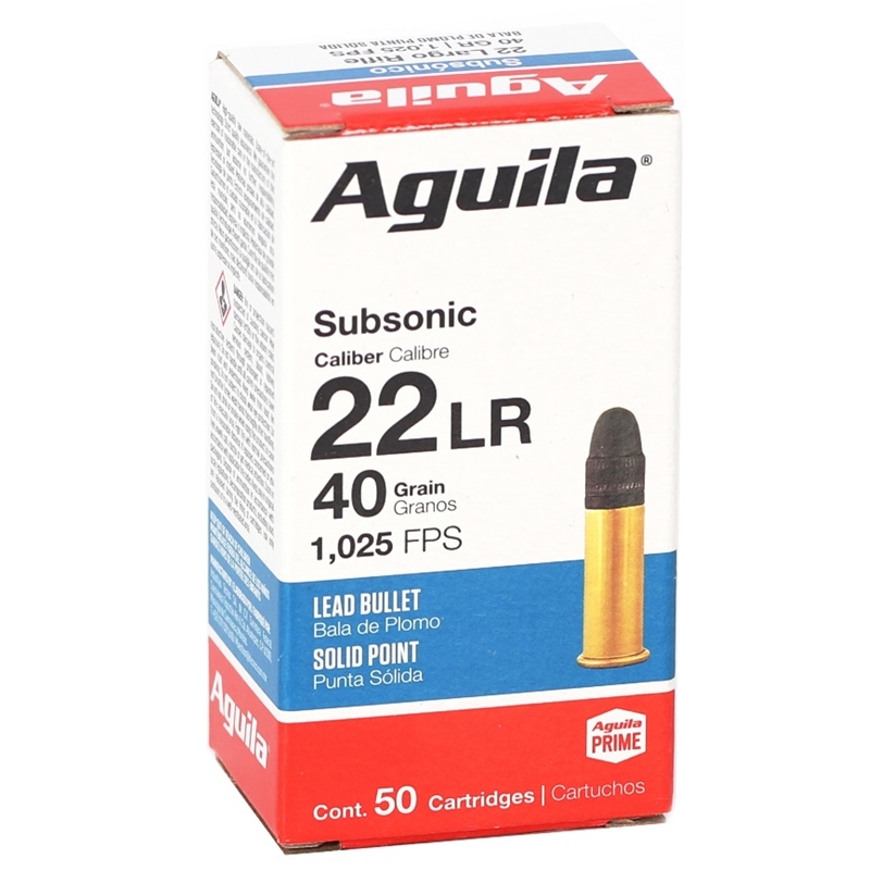 ila Subsonic Solid Point 22 Long Rifle 40 Grain Lead Round Nose Box Of 50 Ammo
