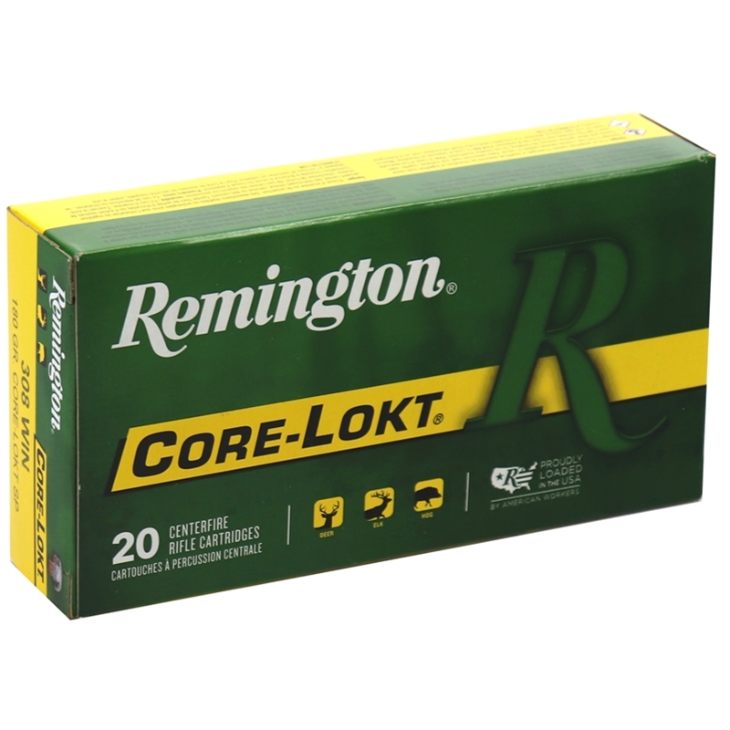 Remington Core-Lokt 308 Winchester Ammo 180 Grain Soft Point Ammo - R308W2 Box Of 20 R308W2 Box Of 20 Ammo