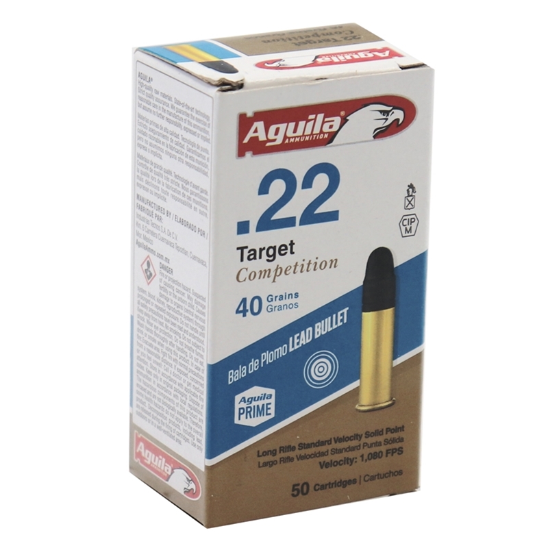 Aguila Target Competition 22 Long Rifle Ammo 40 Grain Lead Solid Point Ammo - MPN 1B220514 Box Of 50 MPN 1B220514 Box Of 50 Ammo