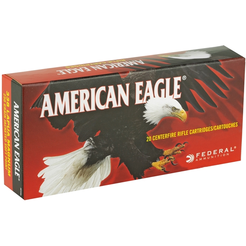 eral American Eagle 338 Lapua 250 Grain Jacketed Soft Point Box Of 20 Ammo