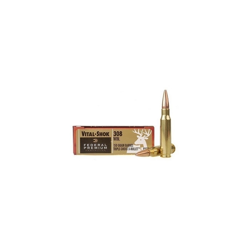 Federal Premium Vital-Shok .308 Winchester Ammo 150 Grain Barnes Triple-Shock X Ammo - P308V Box Of 20 P308V Box Of 20 Ammo