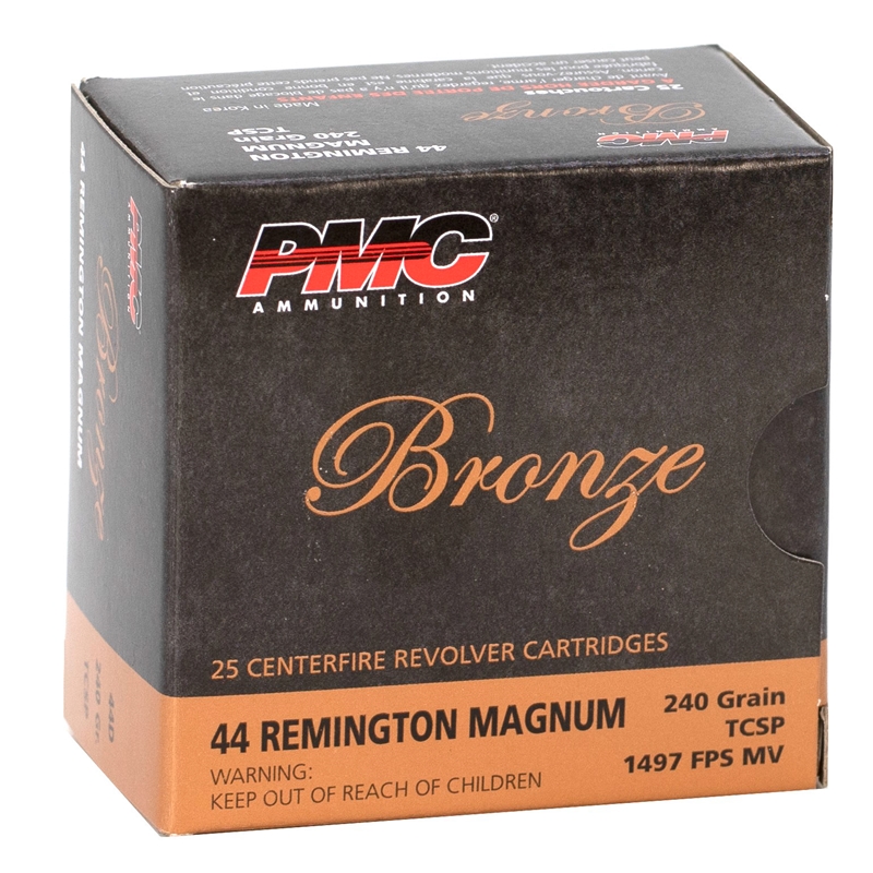 PMC Bronze 44 Remington Magnum Ammo 240 Grain Truncated Cone Soft Point Ammo - 44D Box Of 25 44D Box Of 25 Ammo
